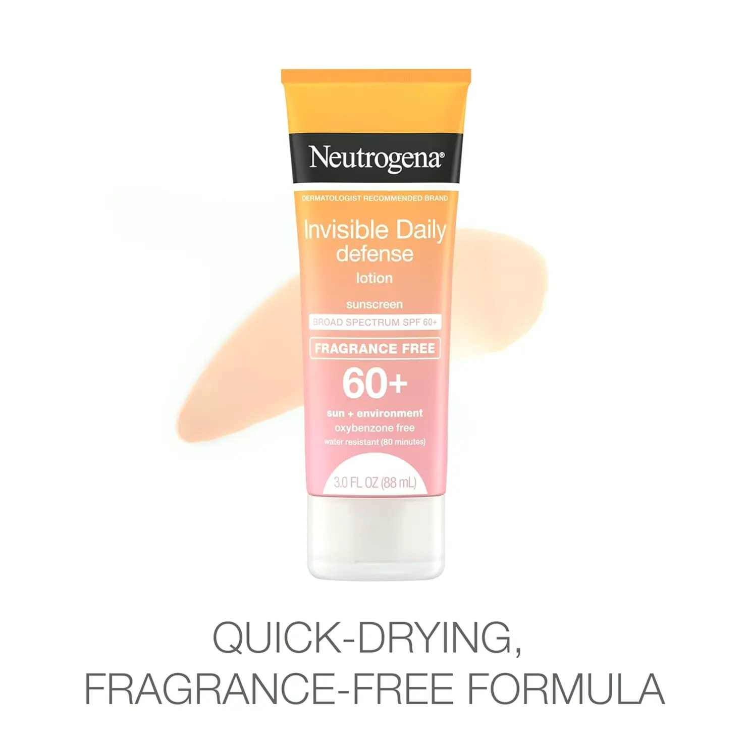 Invisible Defense SPF 60+ Sunscreen Cream, Without Oxybenzone