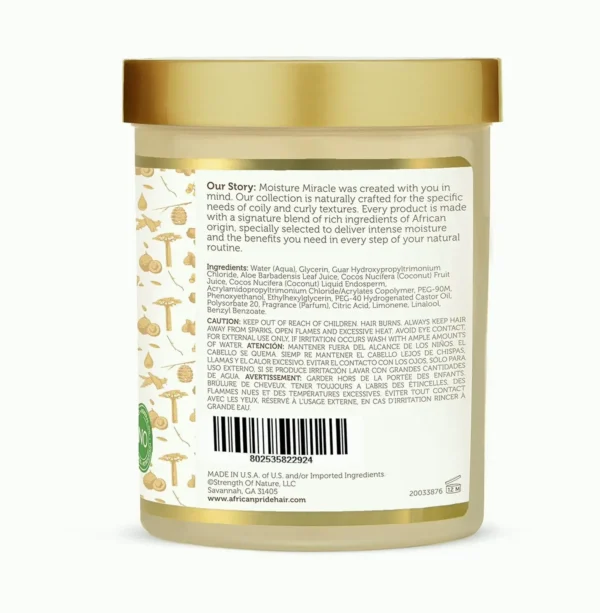 Afro Moisture Miracle Pre-Shampoo using Aloe and Coconut Water - 18 ounces