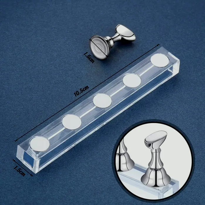 Blulu 2 Sets Acrylic Nail Display Stand