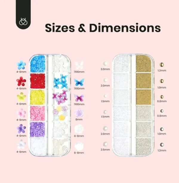 Beetles Brand Flower Nail Charms 2 Boxes