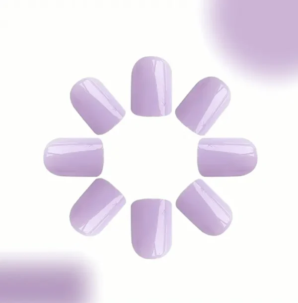 24 Pcs Light Purple Press-On Fingernails