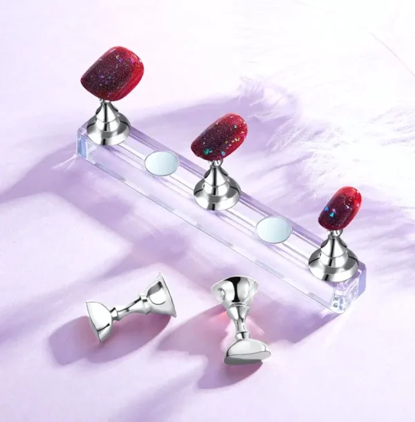 Blulu 2 Sets Acrylic Nail Display Stand