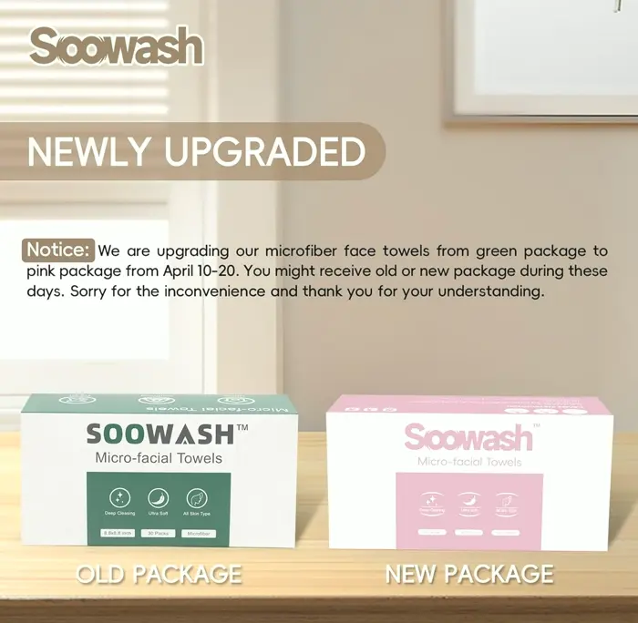 Soft Fiber Negative Ion Face Towels Extra Large disposable or maybe Reusable 60-Pack