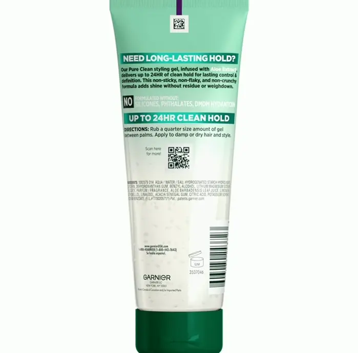 Garnier Fructis Clean Styling Gel 6.76 Oz One Pack