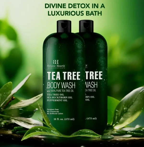 Herbal Tea Tree Body Wash, Soothes Irritation, Bundle