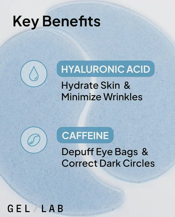 Moisturizing Korean Under Eye Gel Patches - 60 Pcs