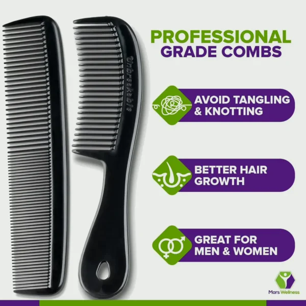 Mars 4-Piece Professional Comb Set - USA Made Styling Combs