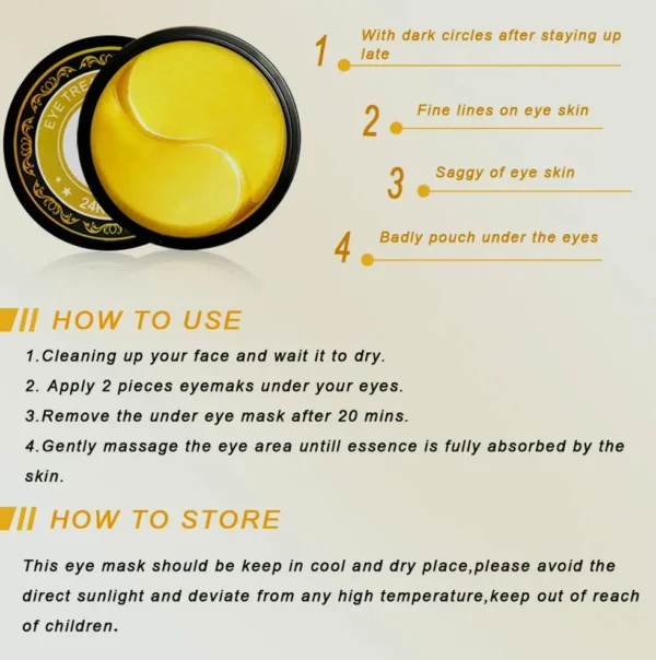 Golden Under Eye Masks Gel Treatment (30)