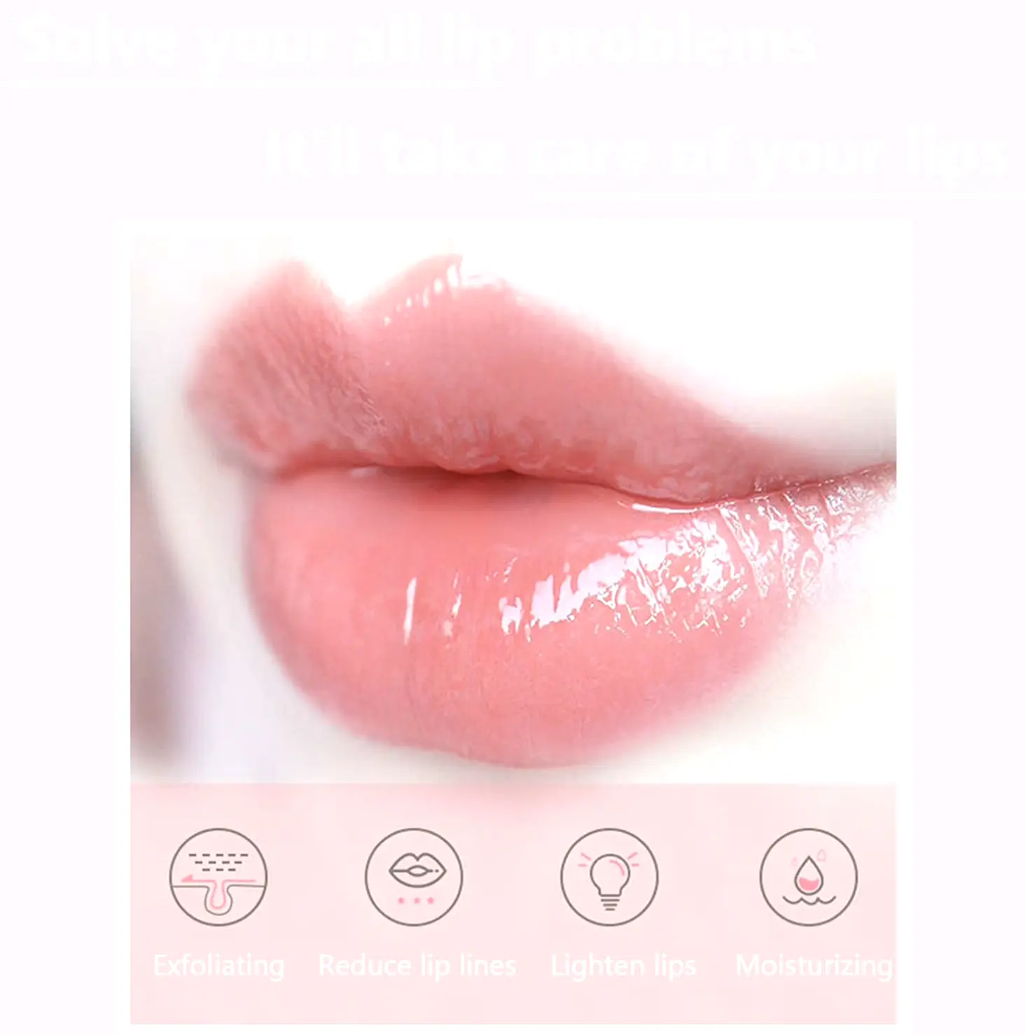 2PCS Honey & Strawberry Lip Balm with Brush
