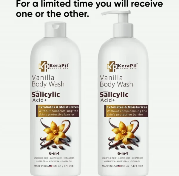 Vanilla Body Wash with Salicylic Acid - Mild Exfoliator