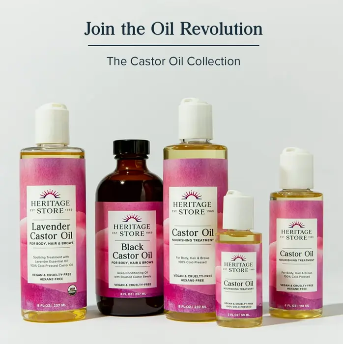 Natural Castor Oil - Bottle, Hydration for Hair, Skin & Lashes | 16oz