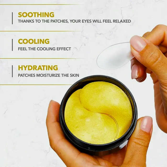 Under Patch for Puffiness and Eye Bags, 24k Gold Treatment