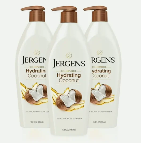 Jergens Coconut Body Lotion, 16.8 Ounce (Pack of 3)