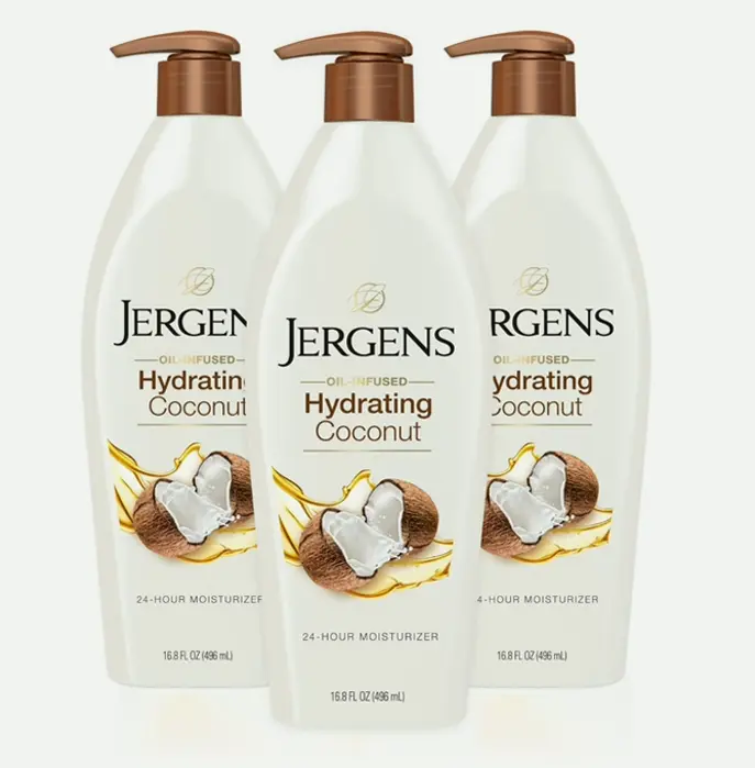 Jergens Coconut Body Lotion, 16.8 Ounce (Pack of 3)