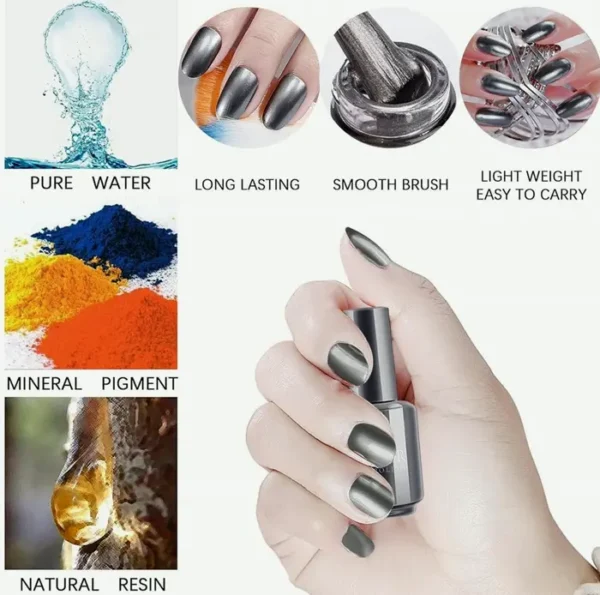 Holographic Manicure Mirror Polish