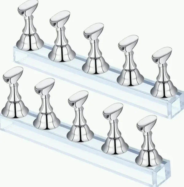 Blulu 2 Sets Acrylic Nail Display Stand