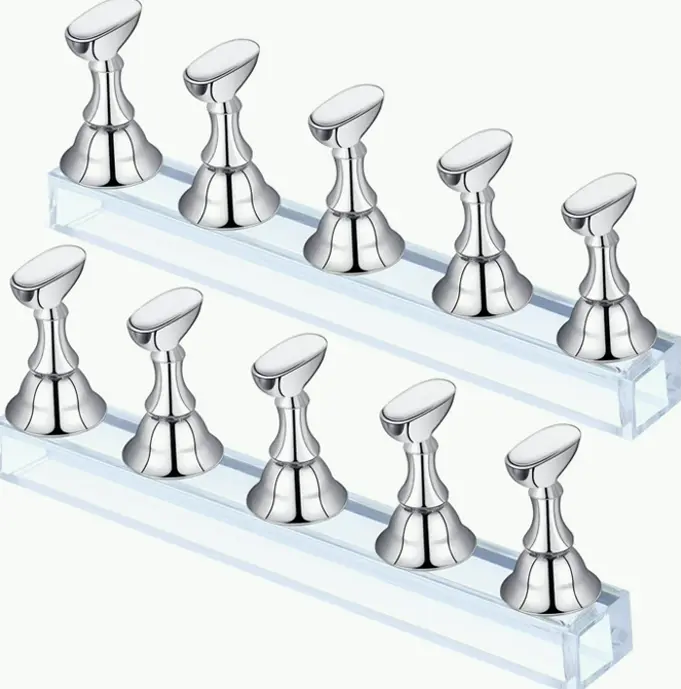 Blulu 2 Sets Acrylic Nail Display Stand