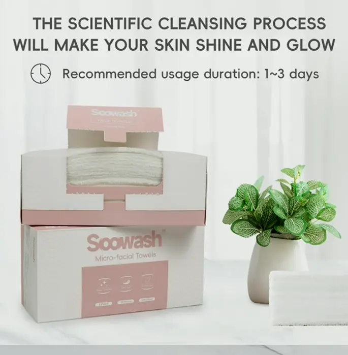 Soft Fiber Negative Ion Face Towels Extra Large disposable or maybe Reusable 60-Pack