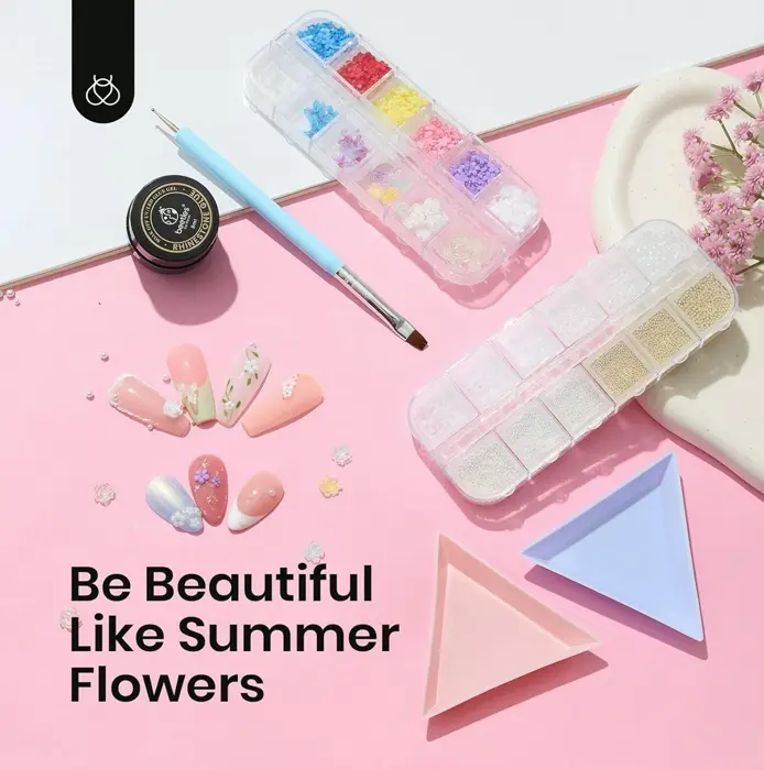 Beetles Brand Flower Nail Charms 2 Boxes
