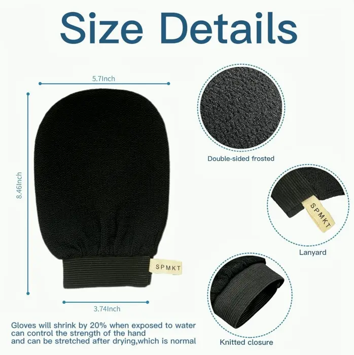 Asian Scrubbing Mitts 2Pcs - Deep Body Scrubber Gloves