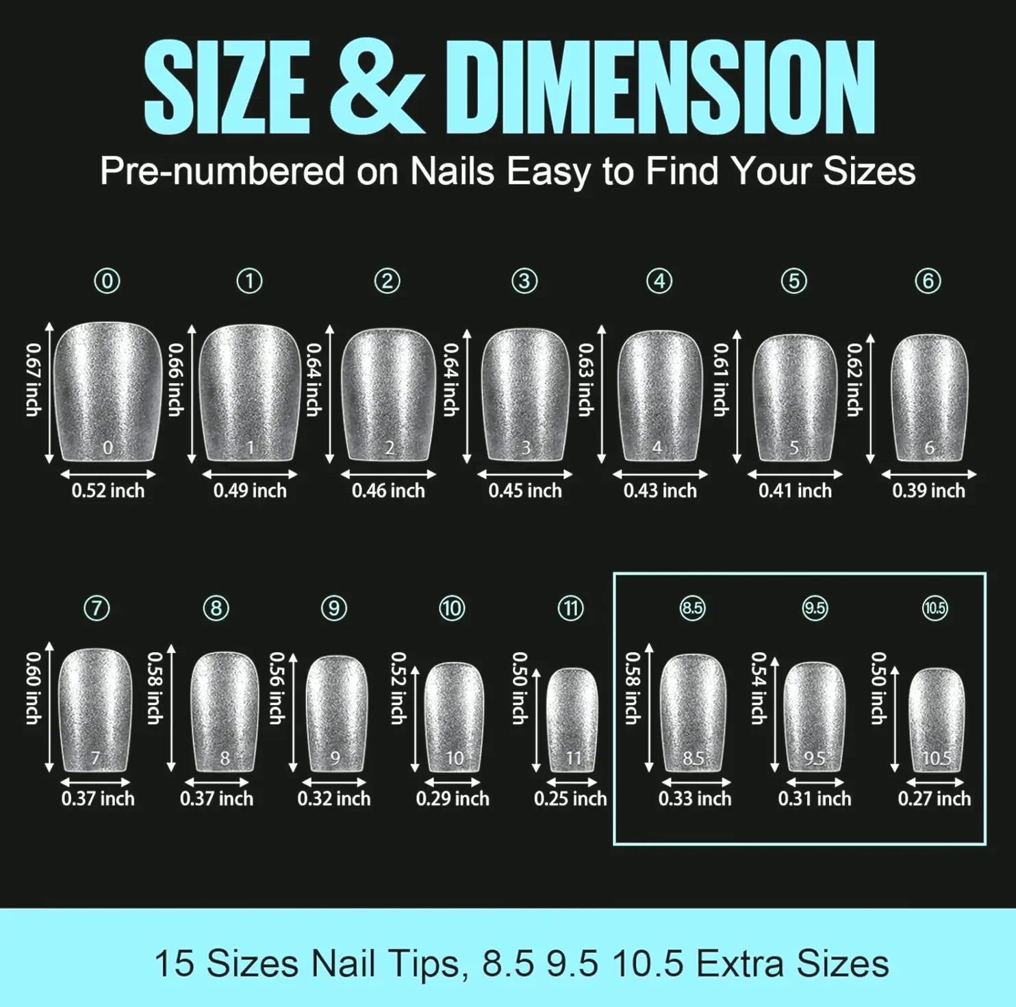 TOMICCA Brand Extra Short Coffin Nail Extensions - 450Pcs Full Cover, Durable Gel
