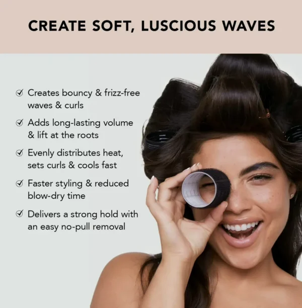 Kitsch Thermal Hair Rollers for All Hair - 8pcs Black