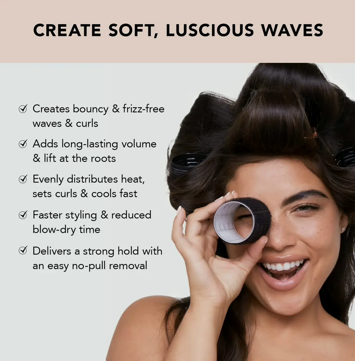 Kitsch Thermal Hair Rollers for All Hair - 8pcs Black