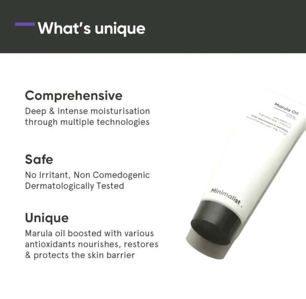 Minimalist 5% Marula Oil Face Moisturizer | Deep Hydration | 1.7 Oz