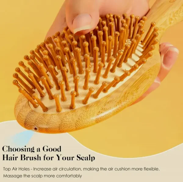 Bamboo Hairbrush for Scalp Massage
