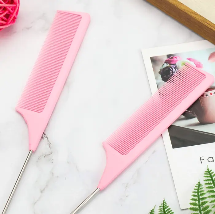 Metal Pin Teasing Comb: 3 Pack (Rose)