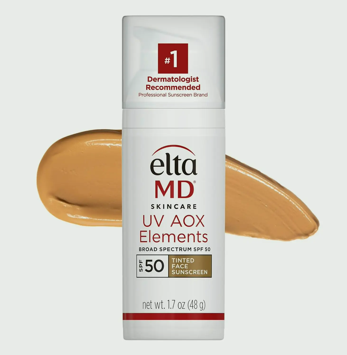 Elta MD UV AOX Tinted Sunscreen, Sun Protection Factor Fifty Pump, 1 7 oz