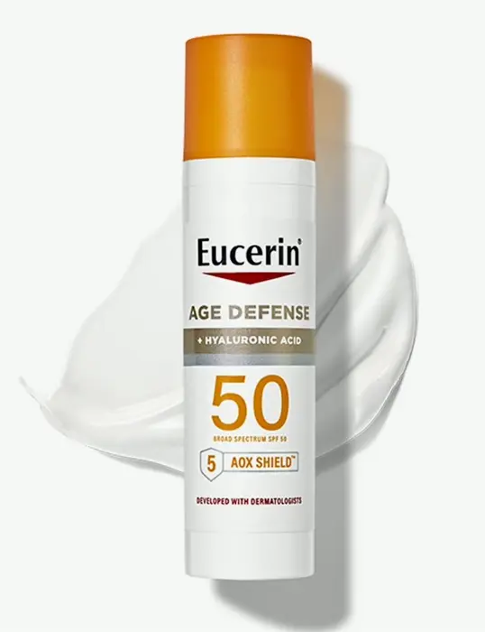 Eucerin Sun Face Sunscreen with Hyaluronic, 2.5oz Bottle