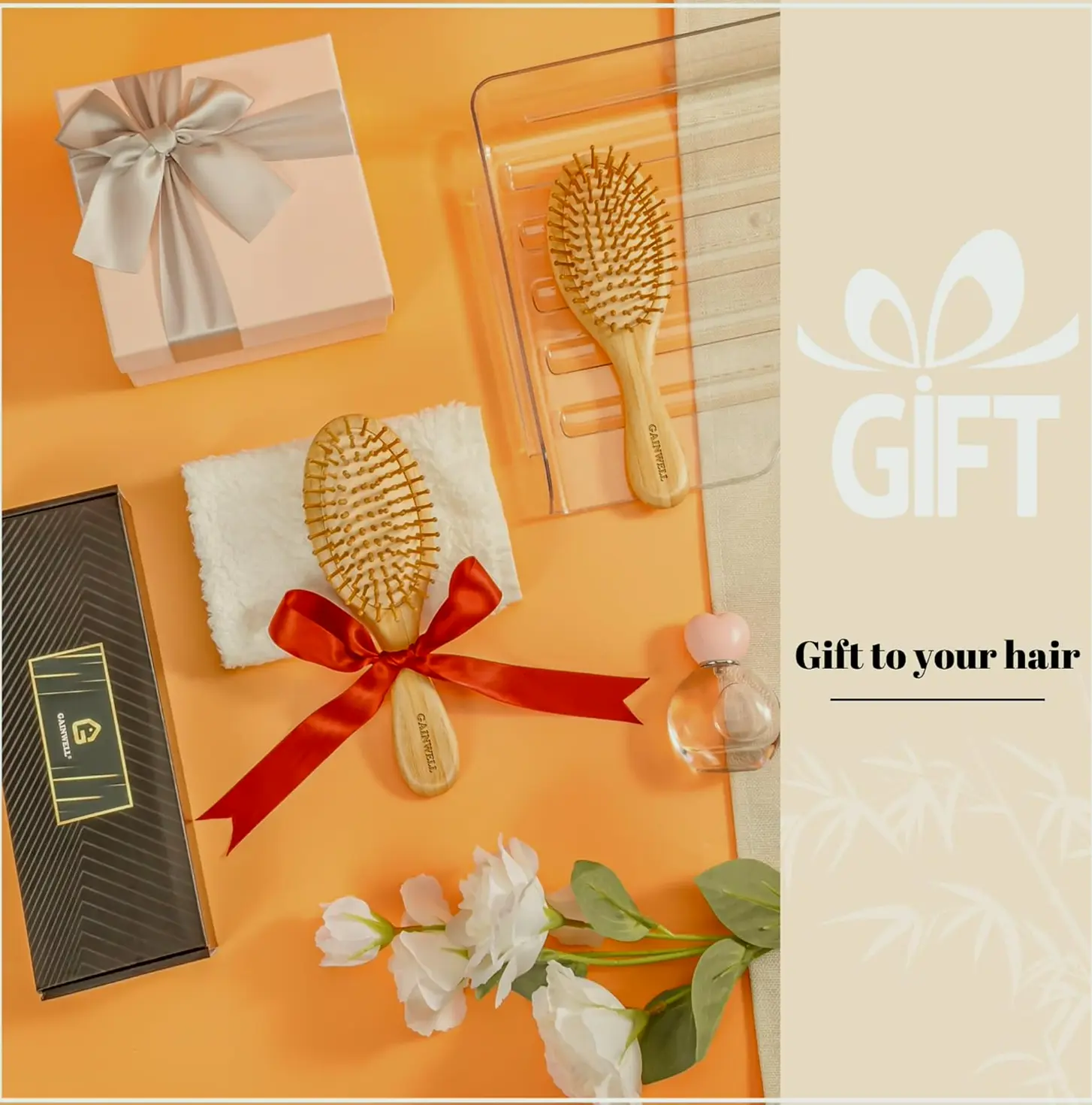 Bamboo Hairbrush for Scalp Massage