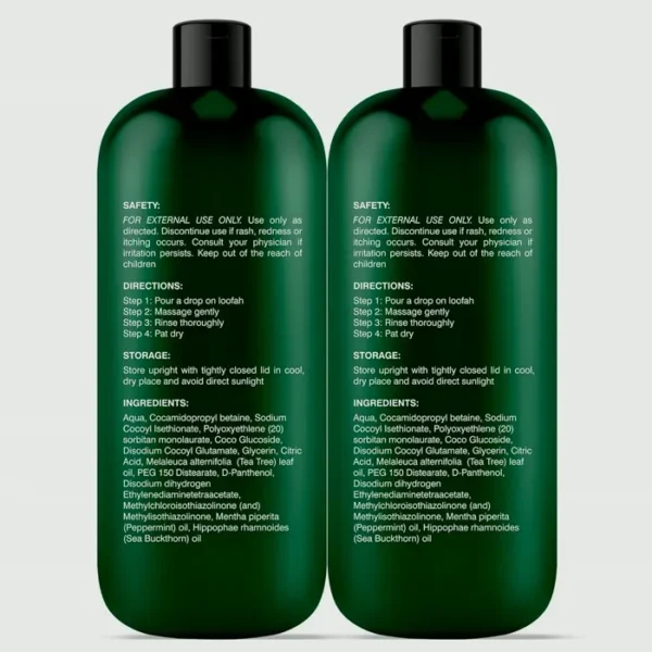 Herbal Tea Tree Body Wash, Soothes Irritation, Bundle