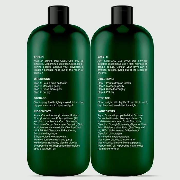 Herbal Tea Tree Body Wash, Soothes Irritation, Bundle