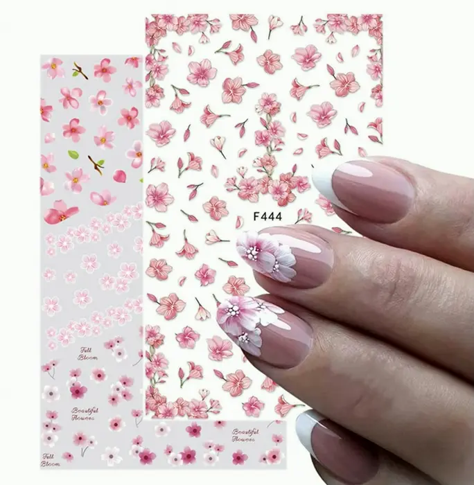 Flower Nail Design Stickers Three-Dimensional Set