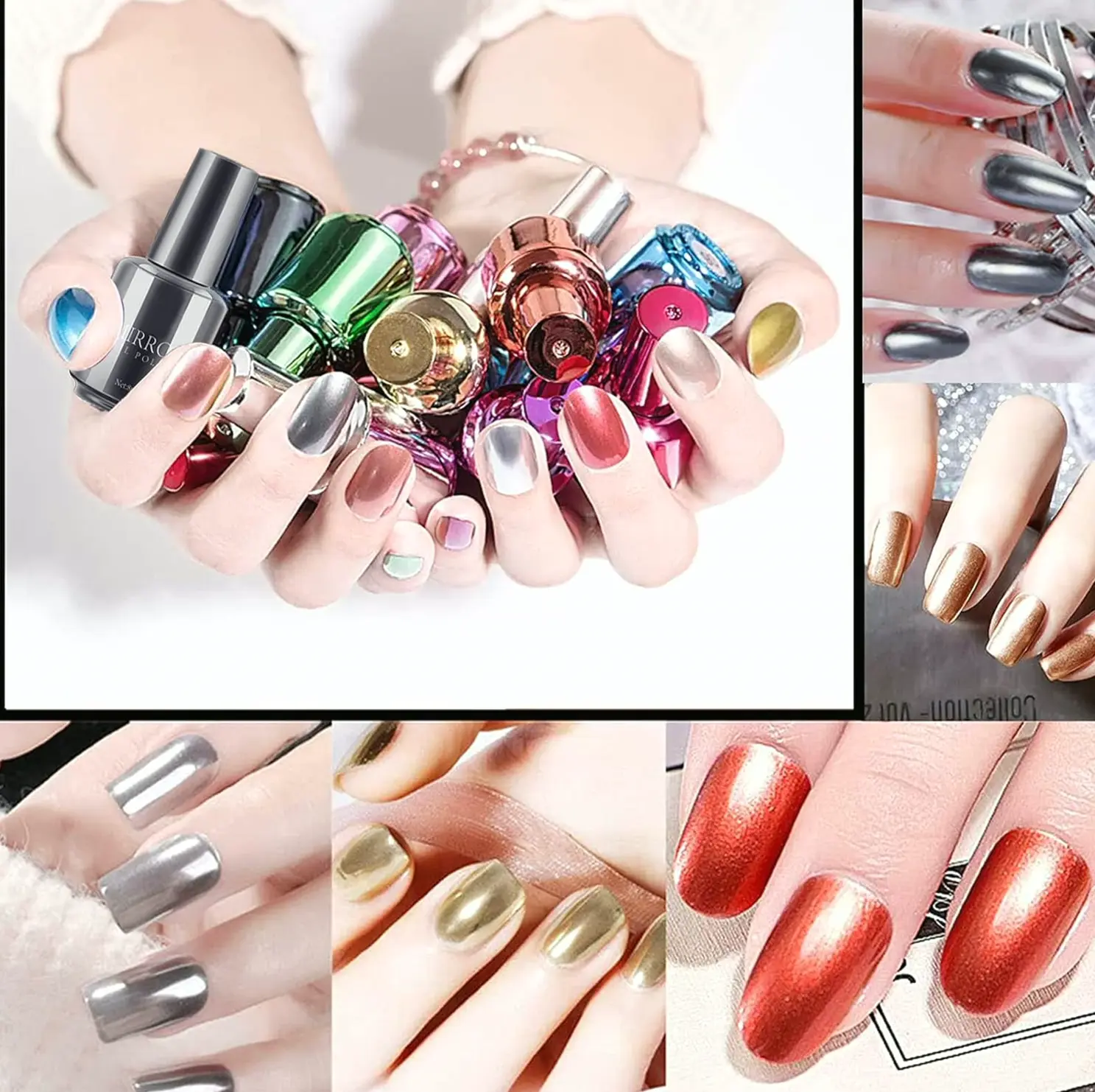 Holographic Manicure Mirror Polish