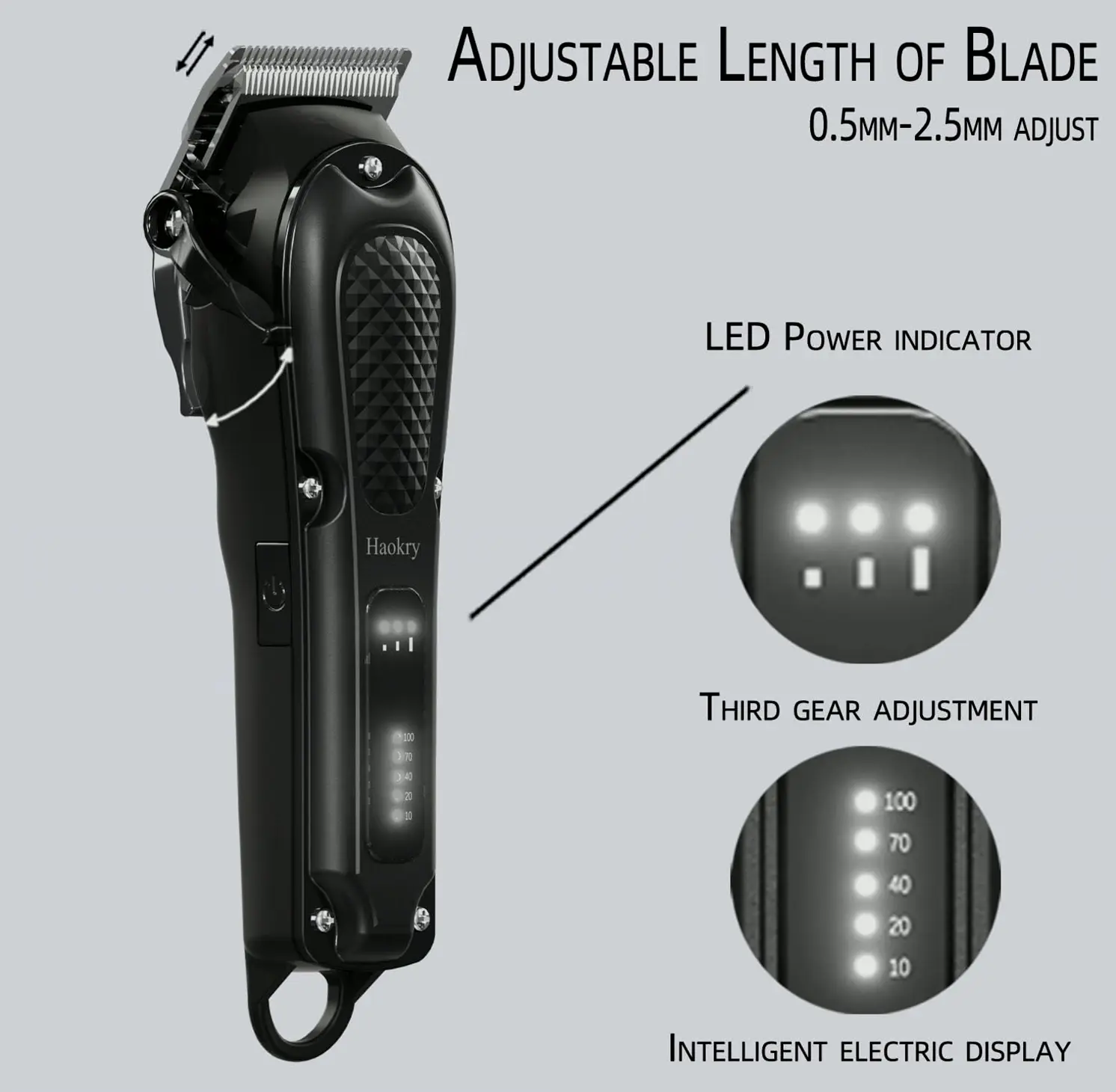 Professional Men's Hair Clippers - Wireless & Corded Barber Clippers for Hair Cutting & Beard Trimmer