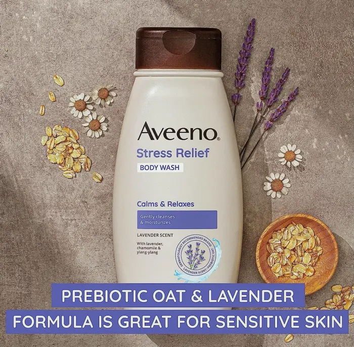 Aveeno Stress Relief Body Cleanser, 18 fl. oz