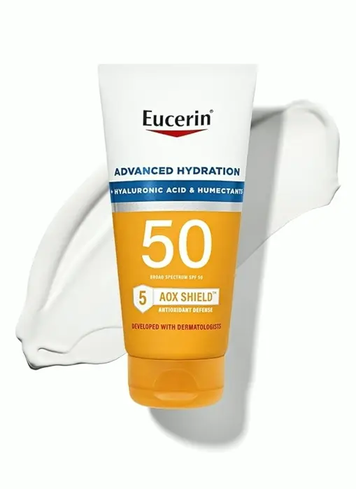 Eucerin Advanced Moisture SPF 50 Sunblock Cream, 5 Fl Oz