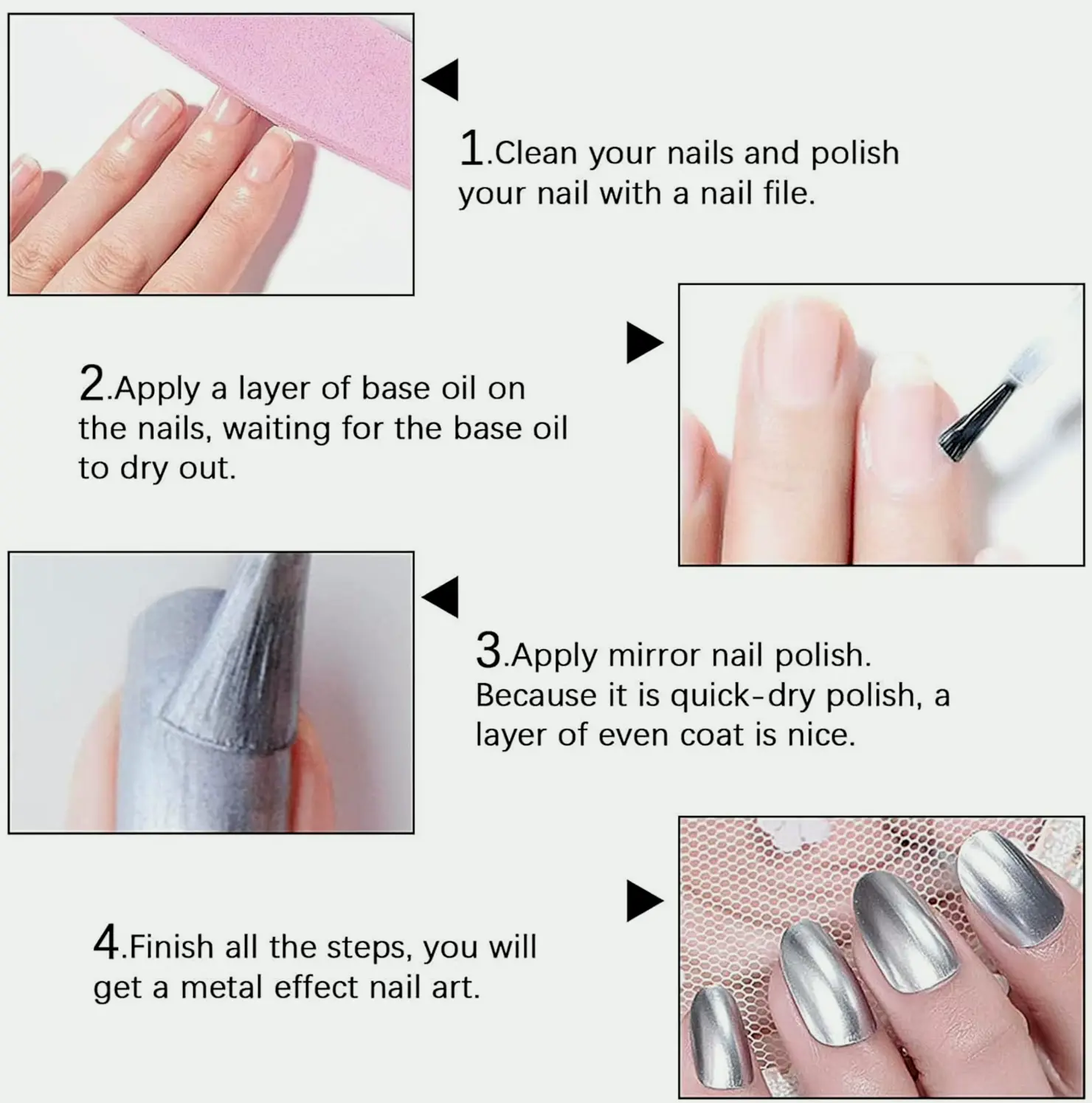 Holographic Manicure Mirror Polish