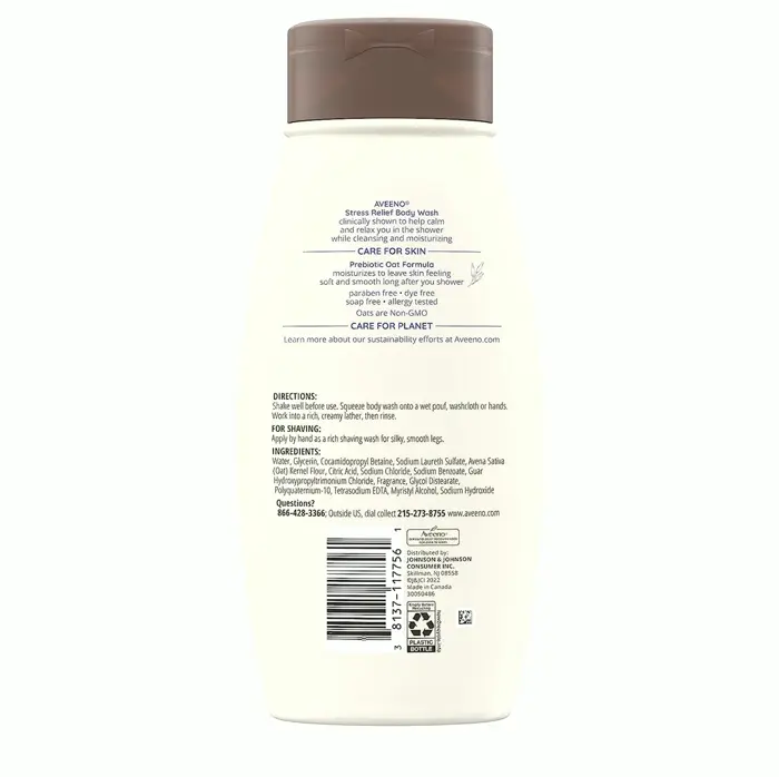 Aveeno Stress Relief Body Cleanser, 18 fl. oz