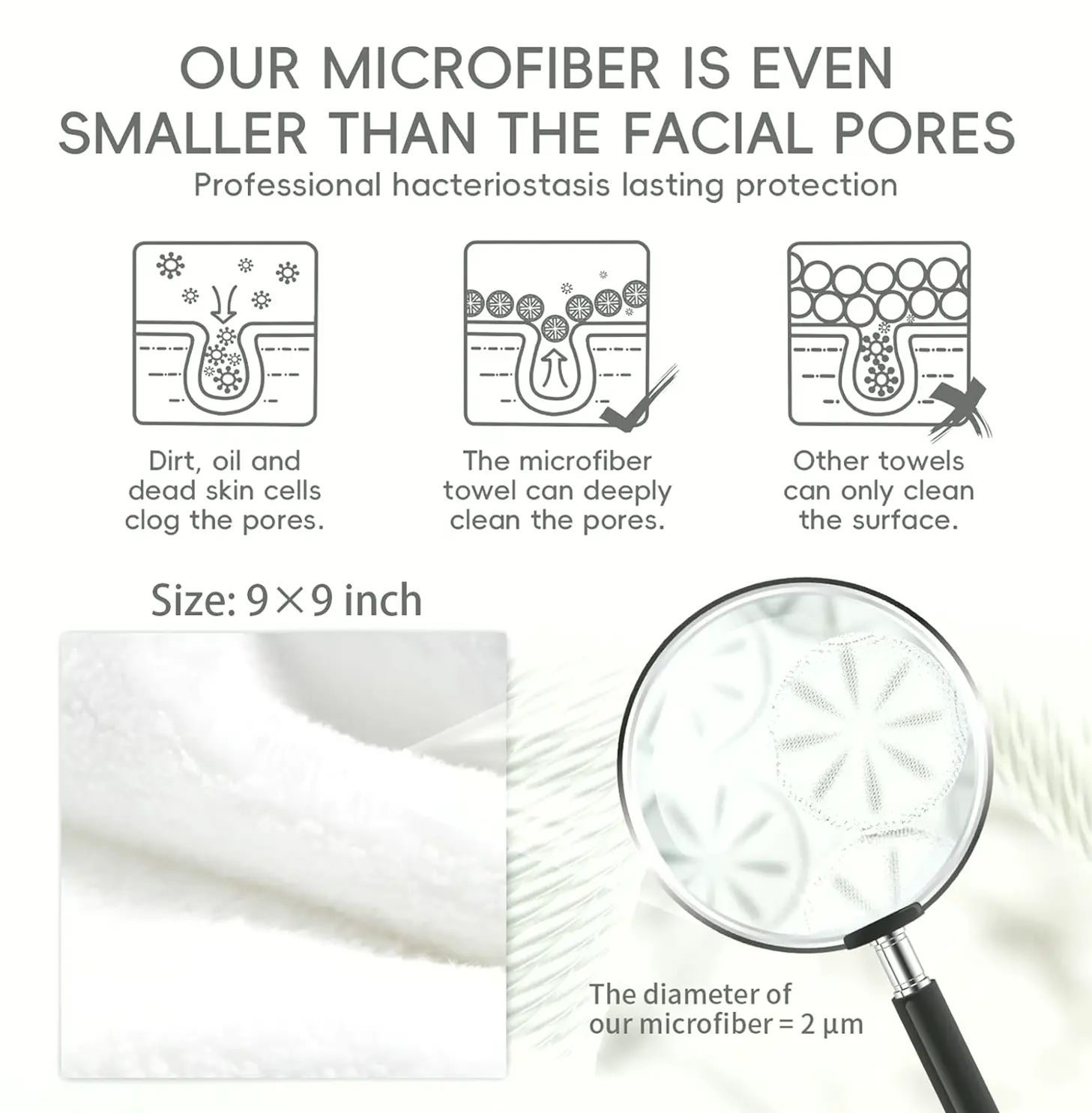 Soft Fiber Negative Ion Face Towels Extra Large disposable or maybe Reusable 60-Pack