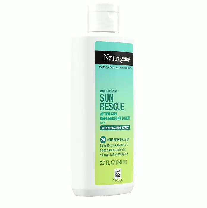 Neutrogena's Sun Rescue After-Sun Moisturizer with Aloe Vera, Mint Extract, & Vitamin E, 6.7 oz