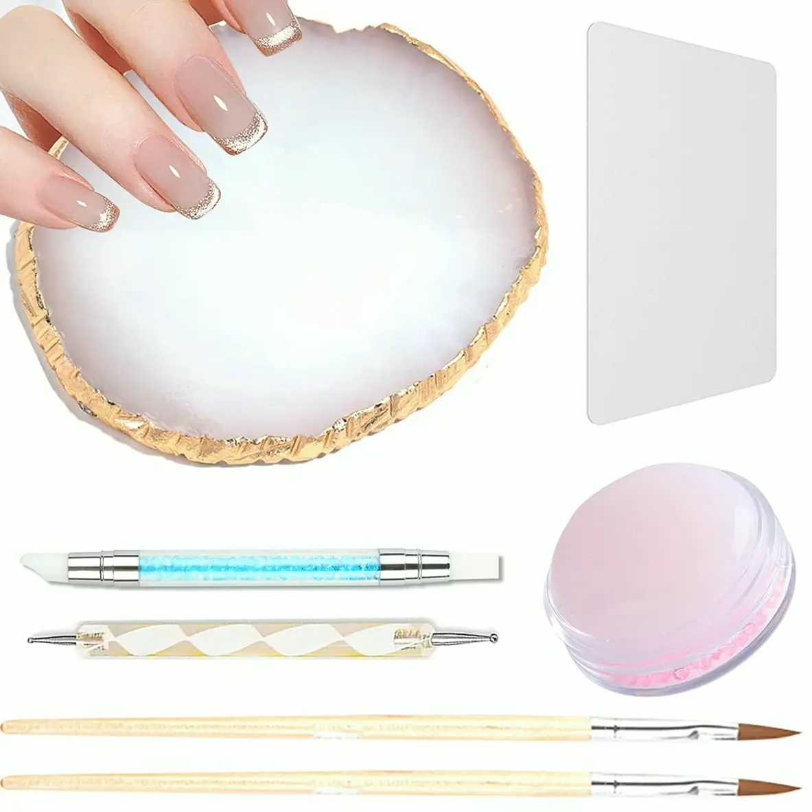 Epoxy Nail Art Palette with Tools