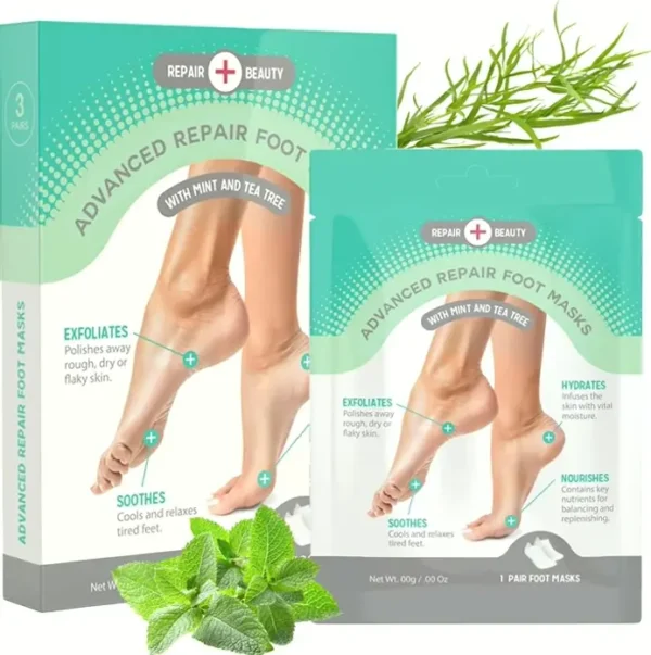 Mint and Tea Tree Feet Packs Hydrating Booties