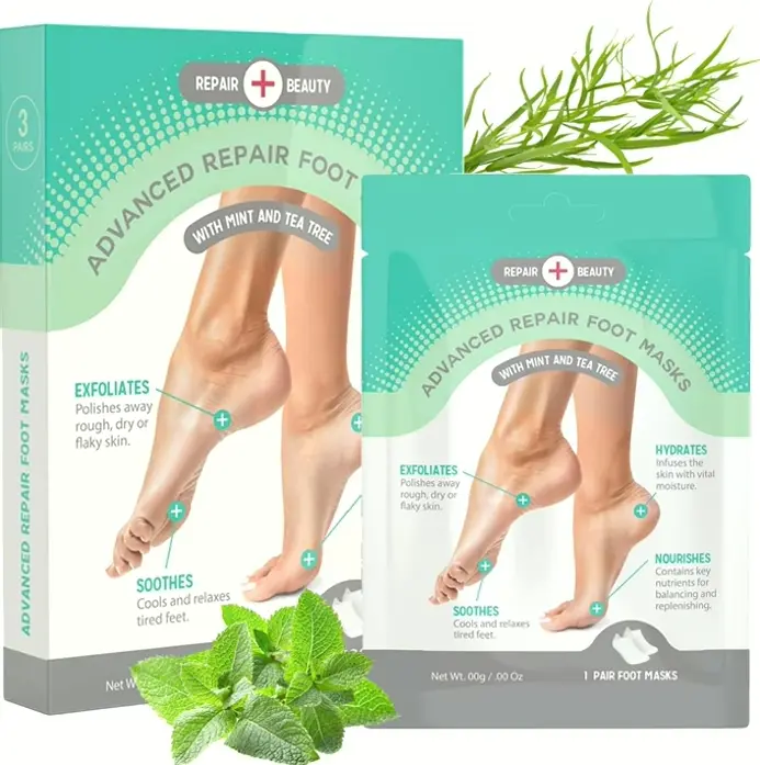Mint and Tea Tree Feet Packs Hydrating Booties