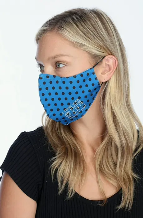 P.J. Harlow Polkadot Blue Mask, Large