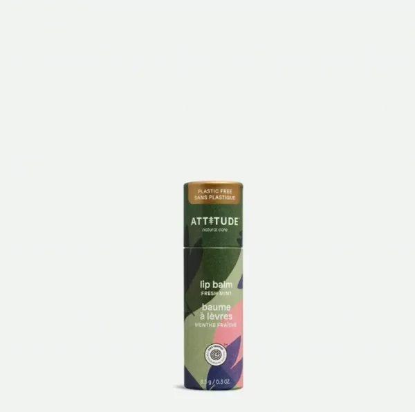 Plastic-free Lip Balm, Minty Blend, 0.3 Oz