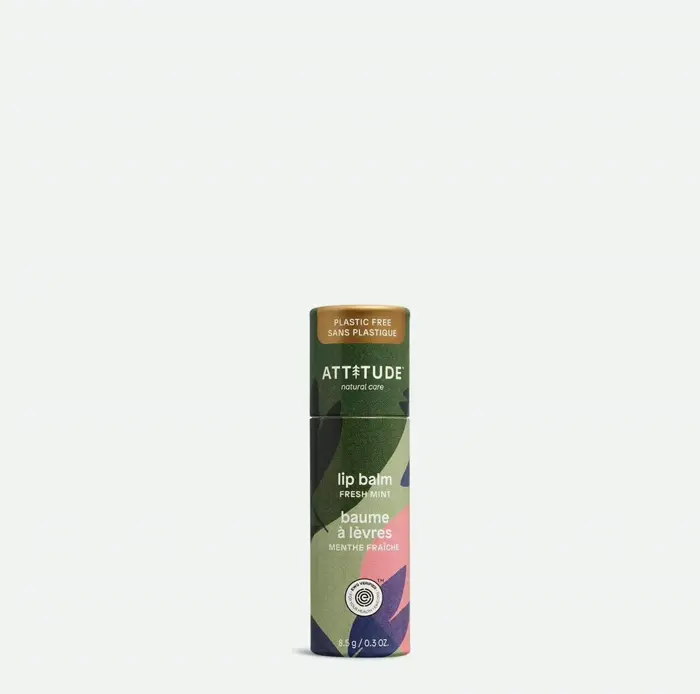 Plastic-free Lip Balm, Minty Blend, 0.3 Oz